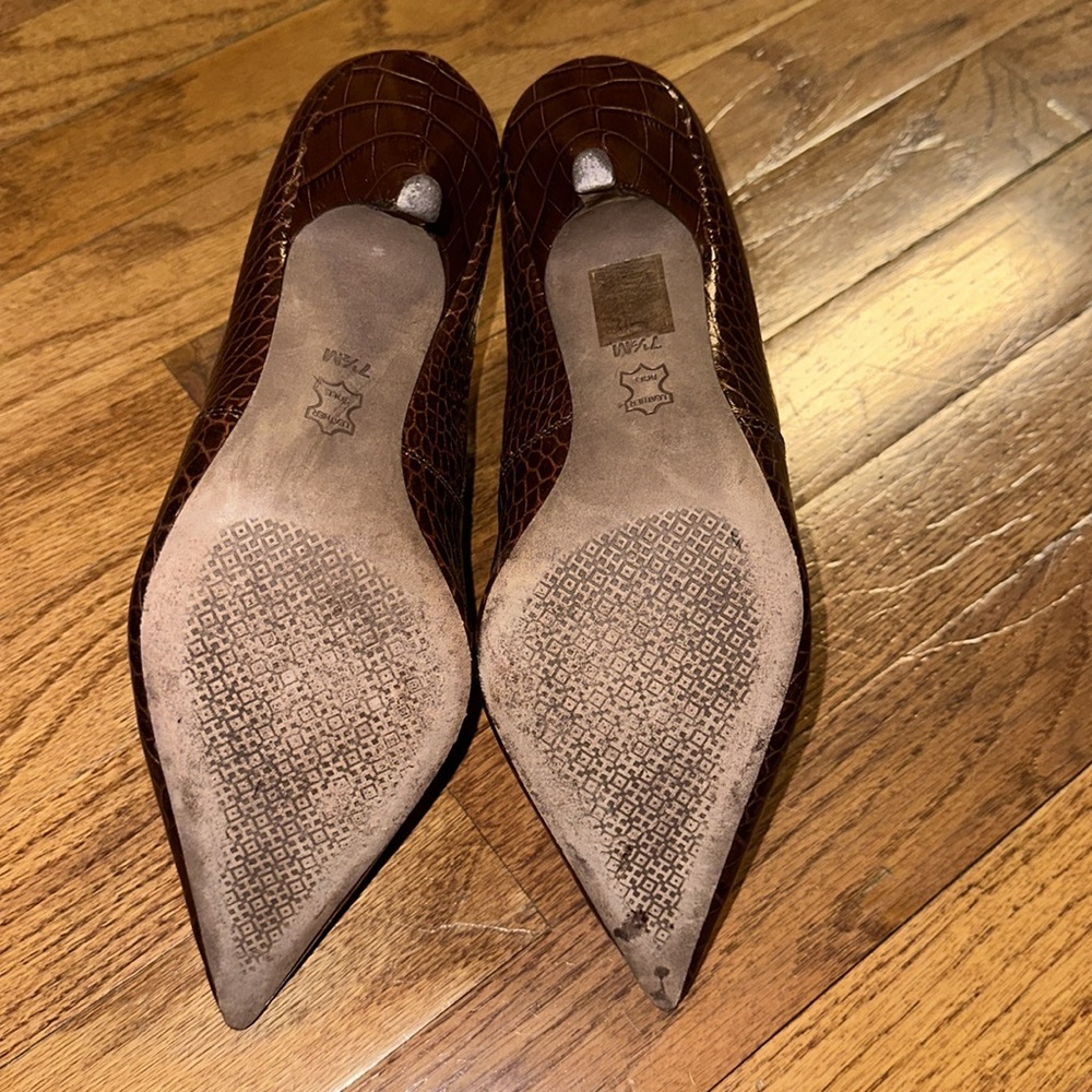 Tory Burch Georgina Croco Embossed Leather Boots 7 1/2 - Picture 17 of 17